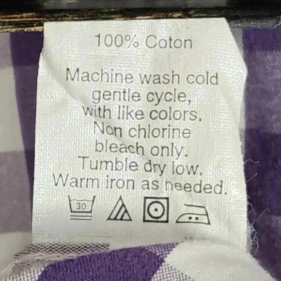 J Crew Men's Button Down Long Sleeve Shirt Medium 100% Cotton Purple Checkered‎ - Picture 11 of 16